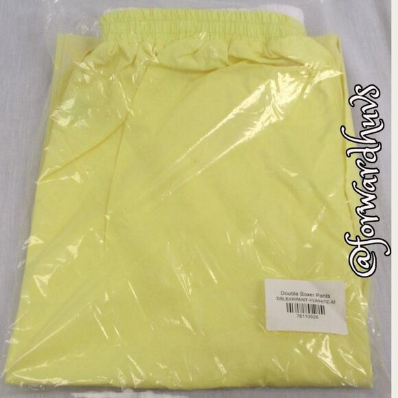 Parke Yellow & White Double Boxer Poplin Pants SZ Medium - Picture 5 of 12